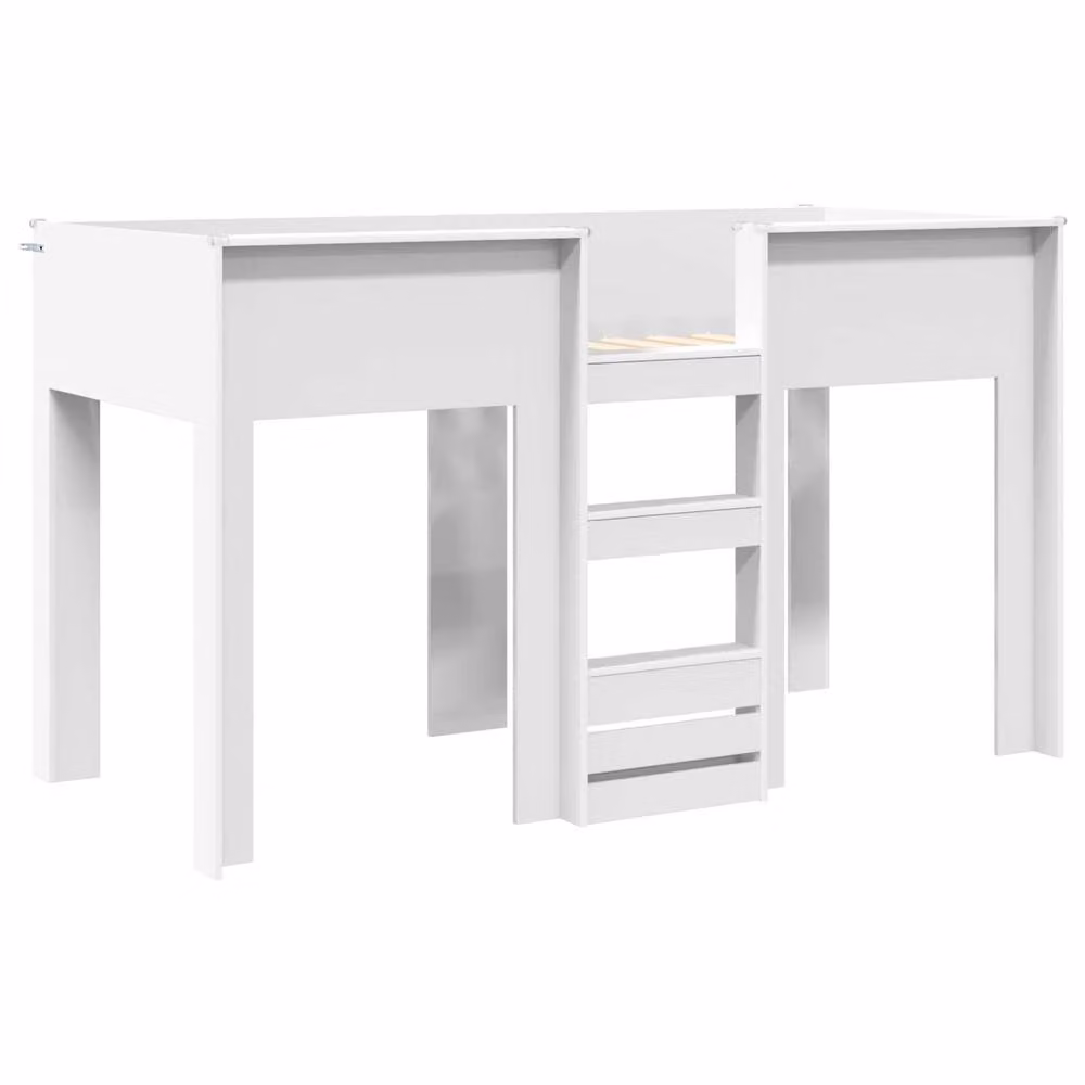 Berkfield Home Modern Two-Level Bunk Bed for Children in White, Engineered Wood, W: 75 cm x L: 190 cm – 2