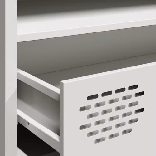 vidaXL Industrial White Metal TV Cabinet W/D/H: 202 x 39 x 43.5 cm – 4