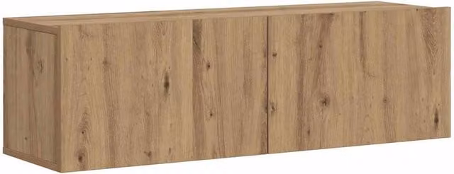 Berkfield Home Artisan Oak Wall Mounted TV Cabinet in Brown, W/D/H: 100 x 30 x 30 cm