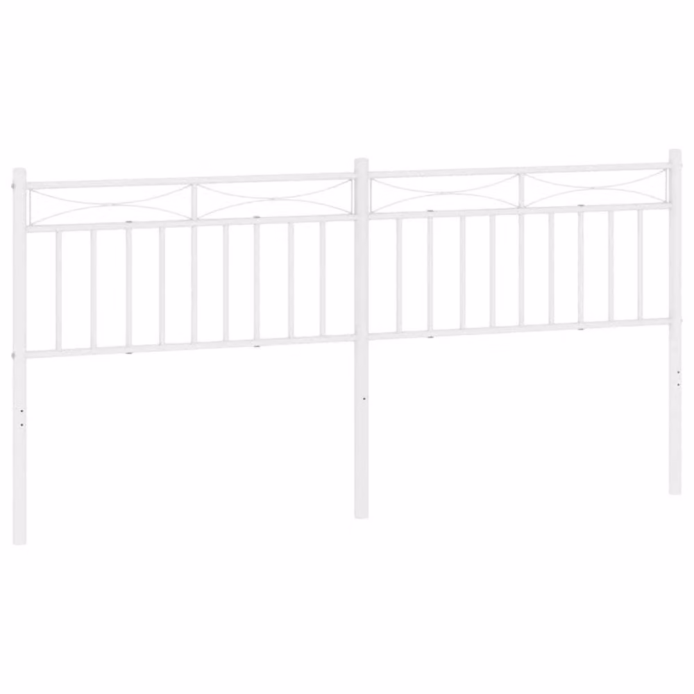 Berkfield Home Metal Headboard in White, Width: 193 cm – 2