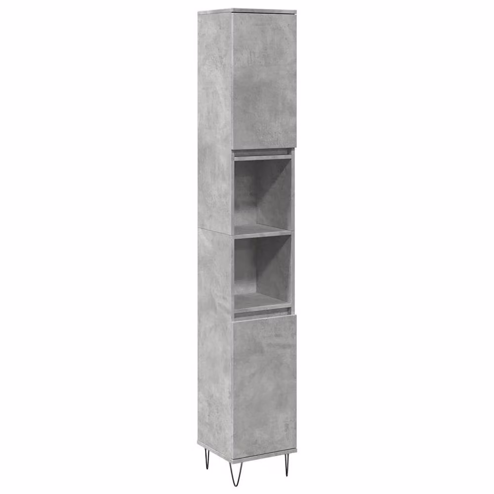 Berkfield Home 3 Piece Industrial Bathroom Furniture Set in Concrete Grey – 2