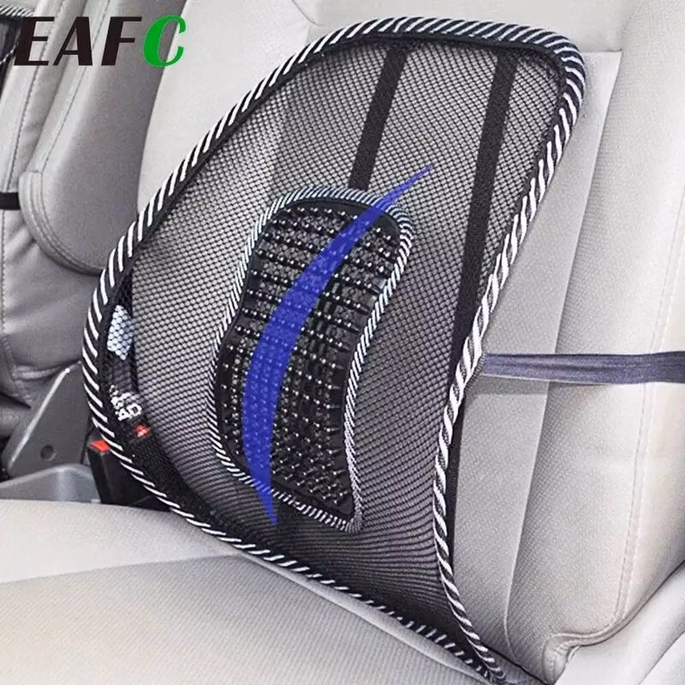 SPETLEK Black Breathable Mesh Lumbar Back Support Cushion for Car Seats and Office Chairs, W/H: 120 x 90 cm – 3