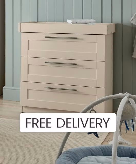 Mamas & Papas Hampden Convertible Dresser Changer in Cashmere Beige