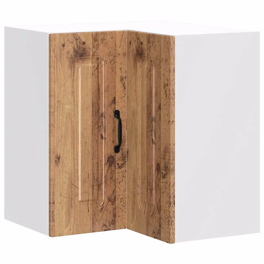 Berkfield Home Kalmar Wall Mounted Kitchen Corner Cabinet in Old Wood Brown – 2