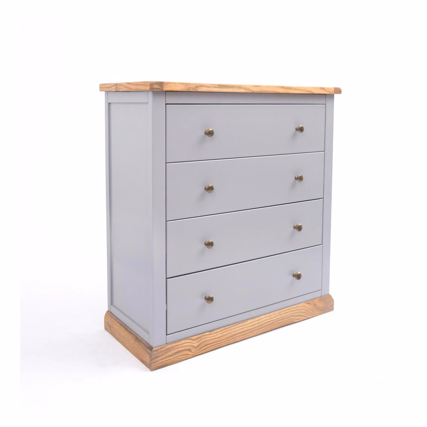 Cabinet Bits Biccari 4 Drawer Chest in Grey with Gold Knobs – 2