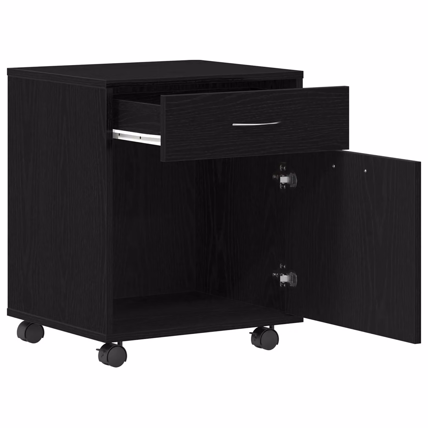 Berkfield Home Rolling Cabinet in Black Oak, W/D/H: 45 x 38 x 54 cm – 3