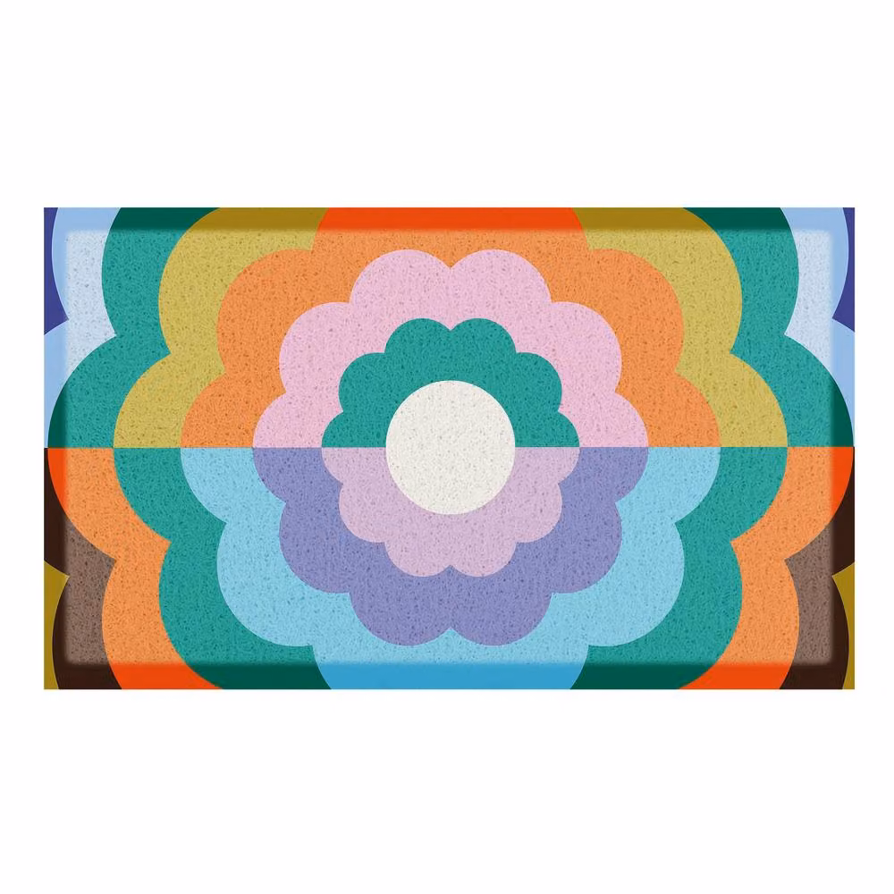 Artsy Mats Elizabeth Olwen Petal Close Up Indoor/Outdoor Doormat, Multicolour, W: 90 cm, D: 60 cm – 2