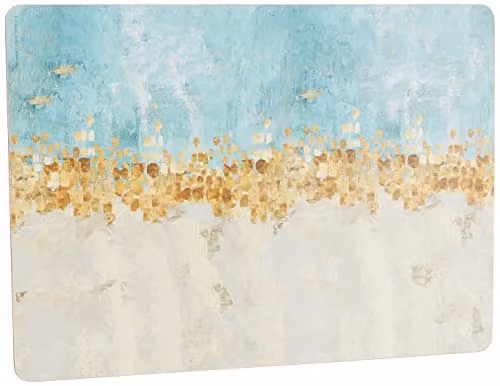 Creative Tops Golden Reflections Graphic Printed Cork-Backed Placemats, Gold and Multicolour, W: 40 cm, D: 29 cm (Set of 4)