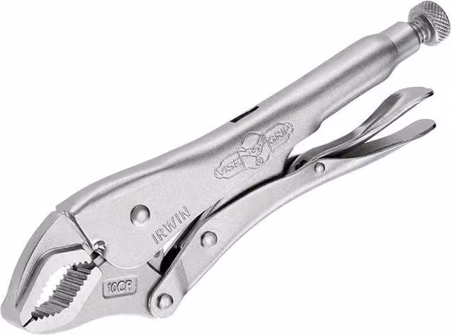 Irwin Silver and Multicolour Curved Jaw Locking Pliers
