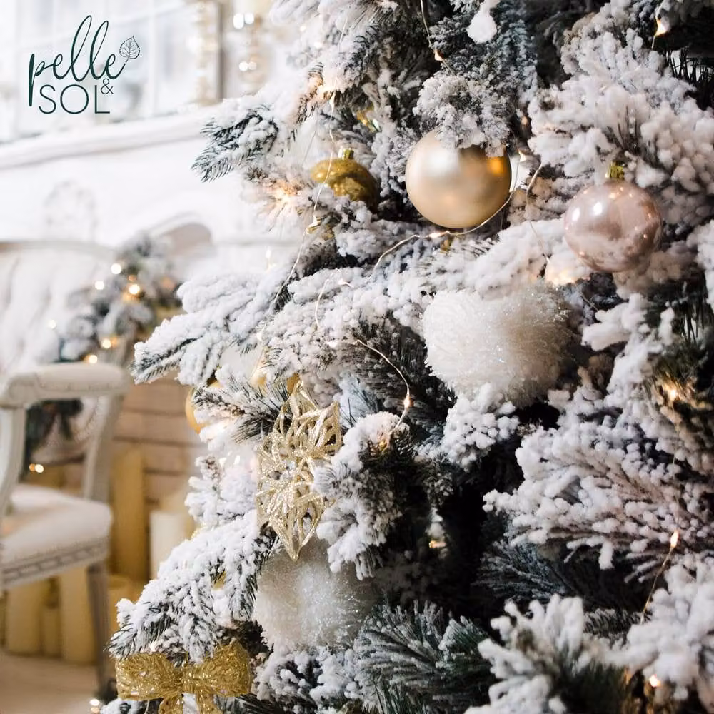 Pelle & Sol White Snow Tipped Flocked Christmas Tree – 7