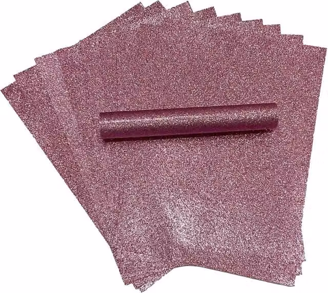 Syntego 10 Sheets of A4 Purple Soft Touch Glitter Construction Paper