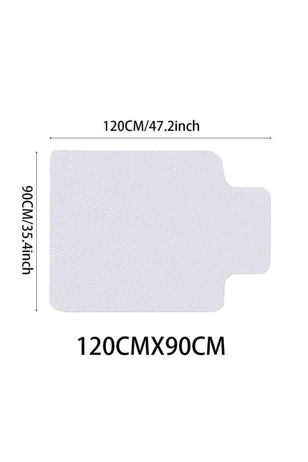 Living and Home Transparent PVC Non-Slip Office Chair and Desk Mat Floor Protector – 3