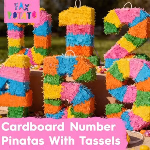 Fax Potato 80th Birthday Pop-Out Piñata and Blindfold Set in Multicolour – 2