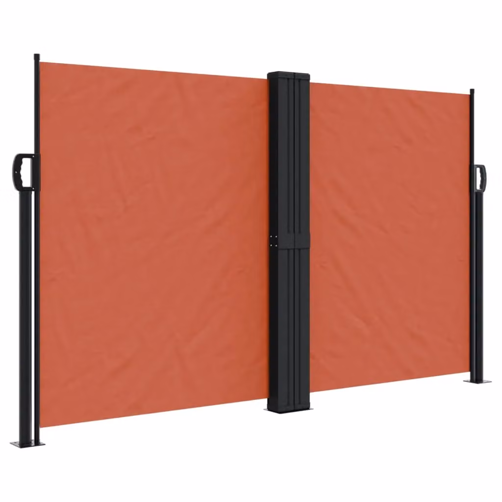Berkfield Home Retractable Side Awning in Orange Polyester, W/H: 1200 x 140 cm – 2