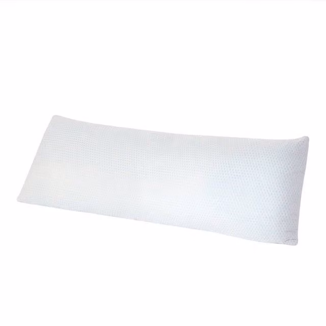 Kelvenix Long Bolster Pillow with Cooling Memory Foam for Pregnancy and Nursing in White