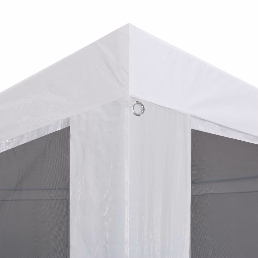 Berkfield Home Party Tent with 4 Mesh Sidewalls, White, W: 4 m, D: 3 m, H: 3 m – 2