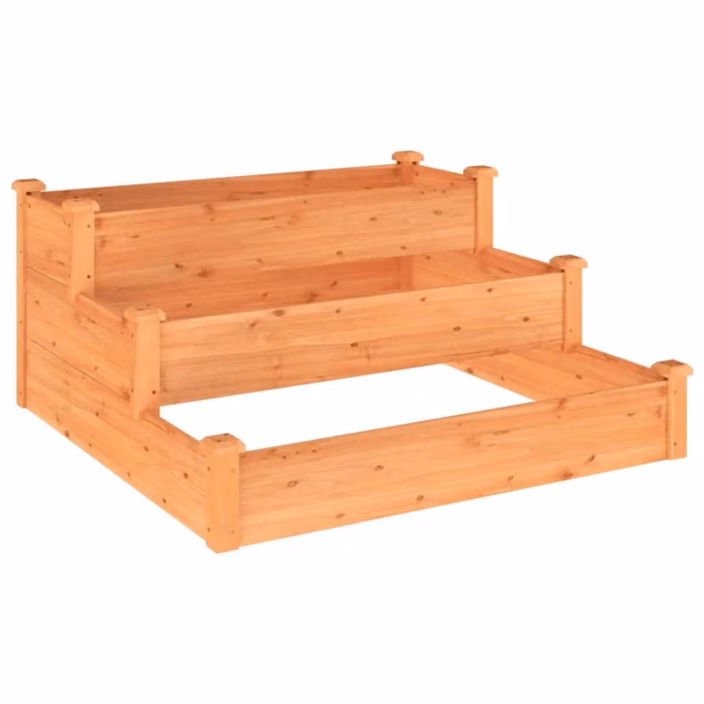 Berkfield Home Garden Brown Wooden Raised Bed W/D/H: 120 x 120 x 56 cm – 2