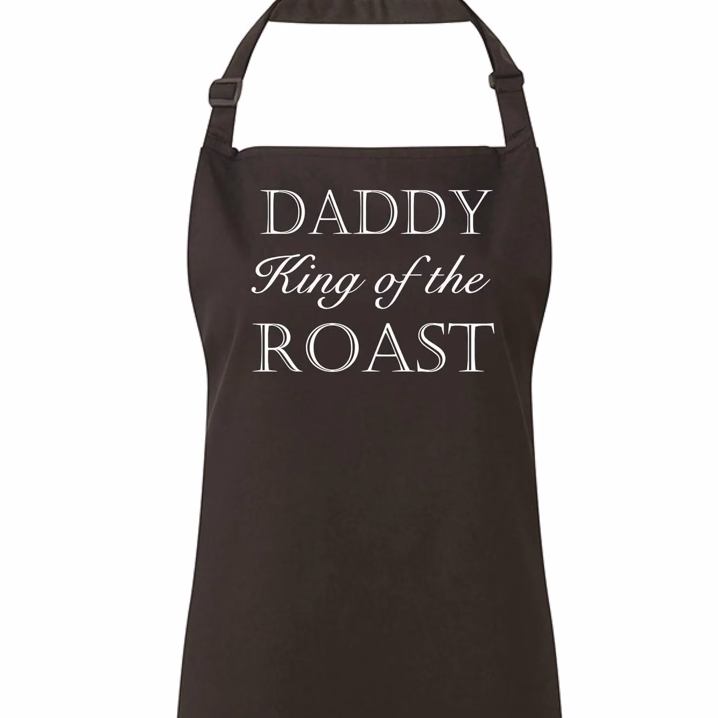 60 SECOND MAKEOVER Men's Daddy King of the Roast Apron in Black – 2