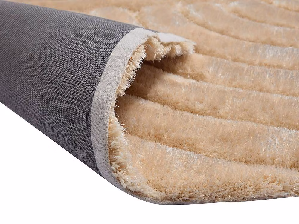 MERISA Relief Long-Pile Shaggy Rug in Dark Beige, W/D/H: 200 x 290 cm – 3