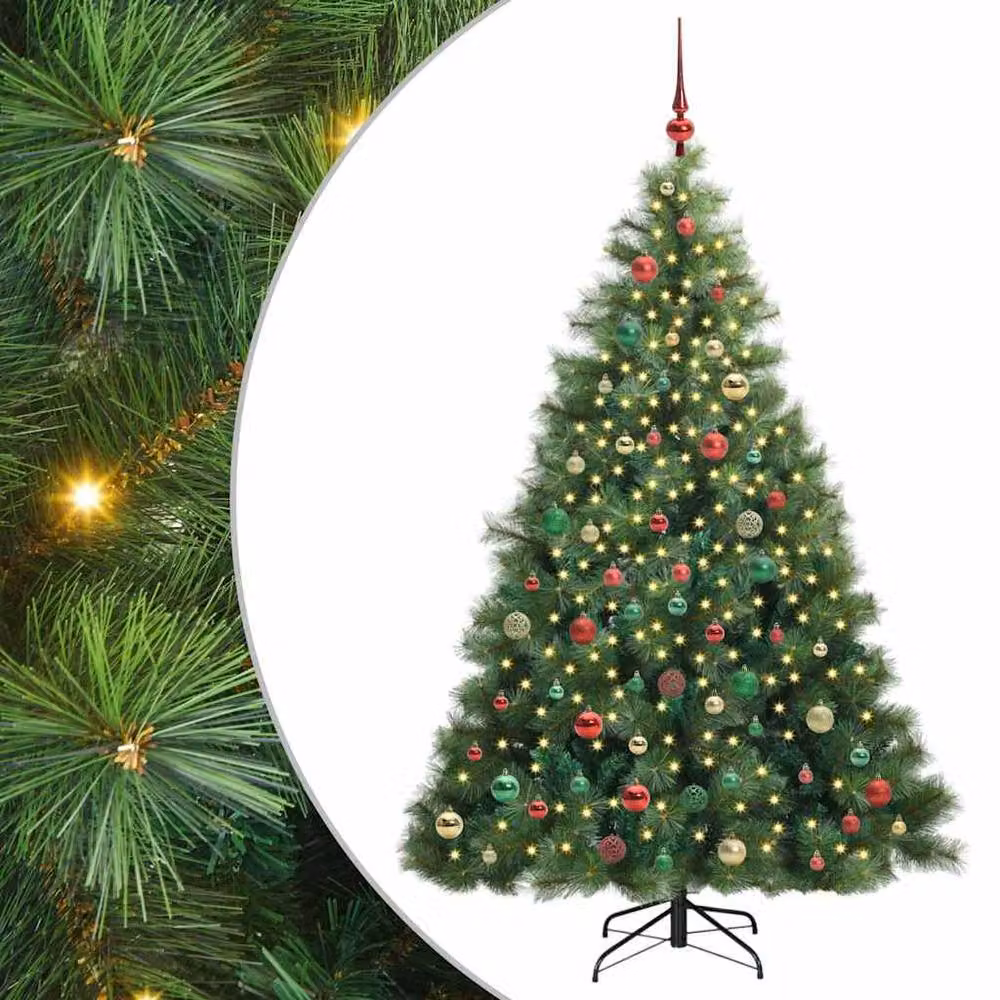 Berkfield Home Artificial Green Christmas Tree with 300 LEDs, Height: 210 cm – 2