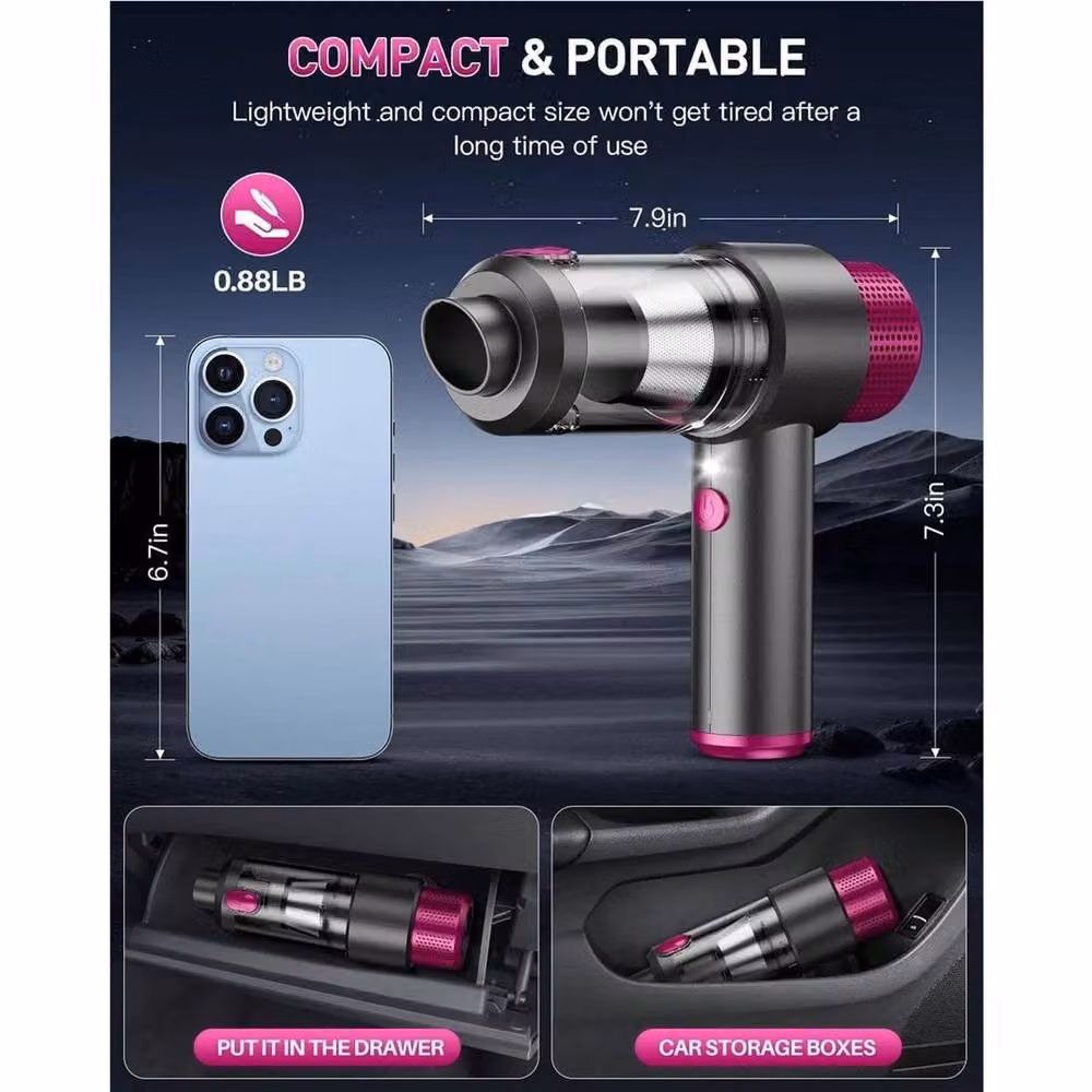 EONLION 8000Pa Cordless Handheld Vacuum with Blow Function in Black, H: 100 cm – 2