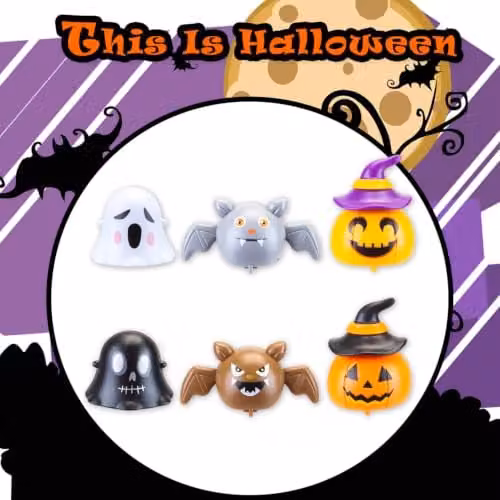 VFM e-Store Halloween Pull Back Friction Toys in Multicolour, 12 Pack – 6