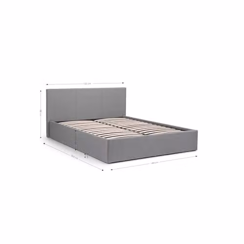 Julian Bowen Rialto Upholstered Ottoman Storage Bed Frame, Grey, Double – 2
