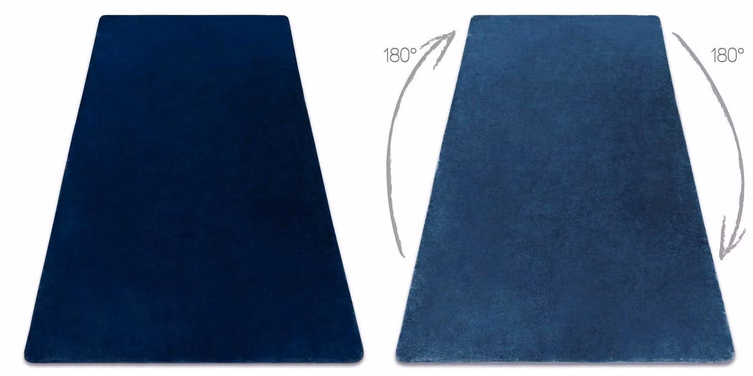 RugsX Posh Modern Blue Rectangular Polyester Rug, W: 160 cm, L: 220 cm – 2