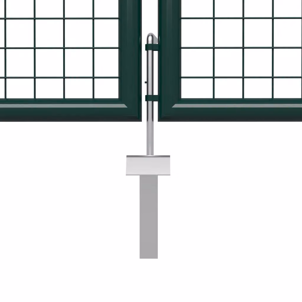 Berkfield Home Green Steel Garden Gate W: 400 cm, H: 200 cm – 2