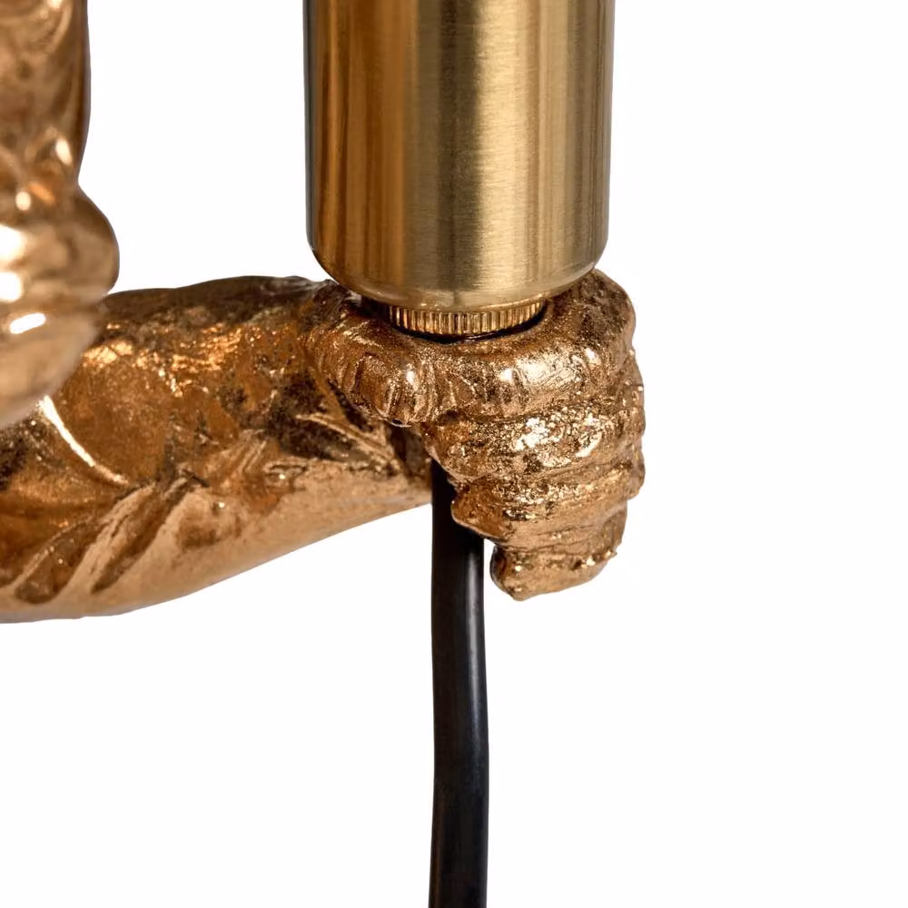 Wyld and Coco Gorilla Glam Table Lamp in Gold Polyresin – 5