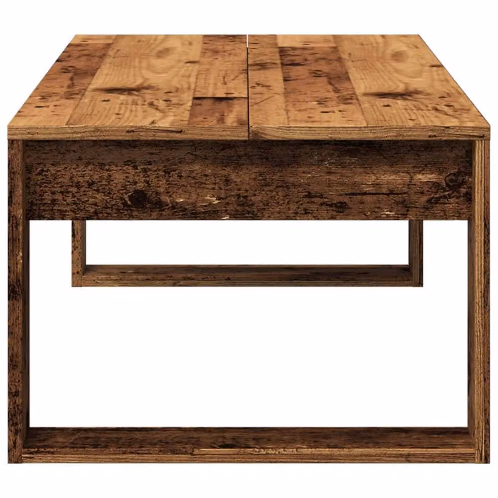 Berkfield Home Modern Rectangular Coffee Table in Brown, W/D/H: 102 x 50 x 35 cm – 2