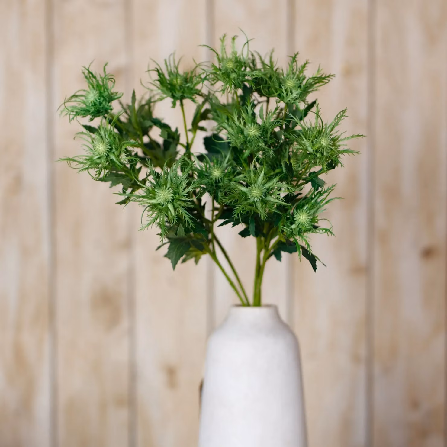 Hill Interiors Sea Holly Artificial Flower Spray in Green – 3