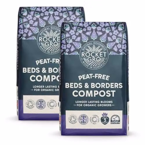 Thompson & Morgan RocketGro Peat Free Beds and Borders Compost, 2 x 50 Litre – 1