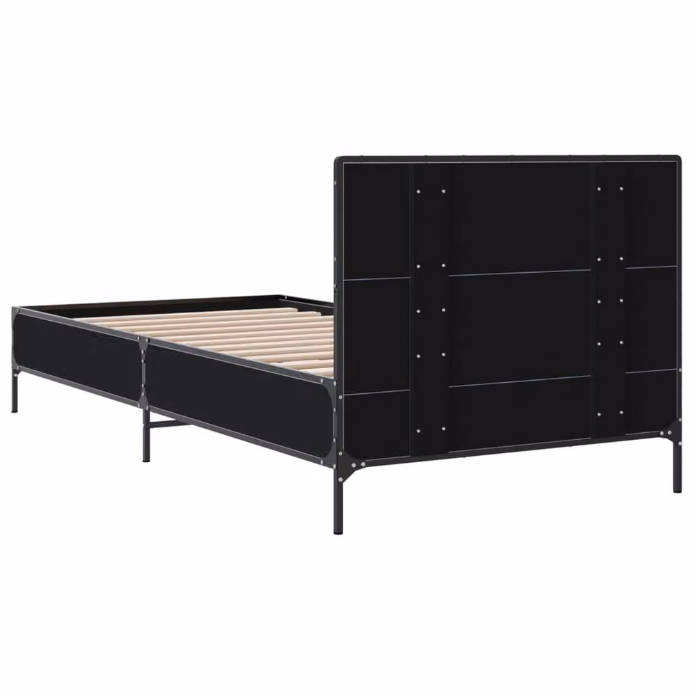 Berkfield Home Single Bed Frame in Black, W/D/H: 90 x 190 cm – 5