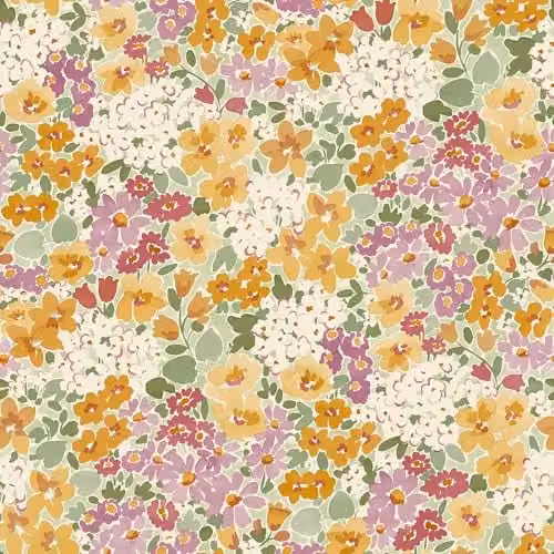 Grandeco Floral Botanical Textured Wallpaper, Multicolour Pink Yellow and Purple