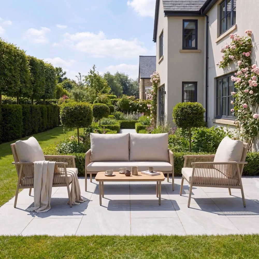 Artemis Home Verano Outdoor Rope Conversation Set in Beige – 2