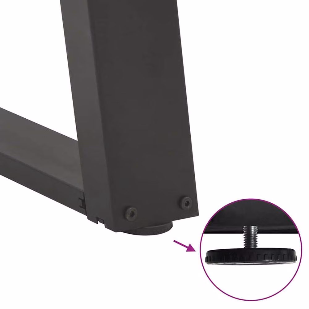 Berkfield Home Modern vidXL U-Shaped Dining Table Legs, 2 Pieces, Anthracite, H: 72.5 cm, W: 90 cm – 4
