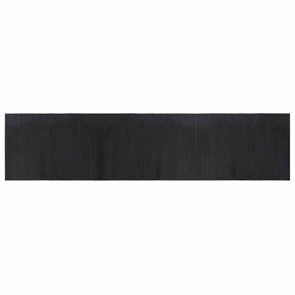 Berkfield Home Rectangular Bamboo Rug in Black, W: 70 cm, L: 300 cm – 2