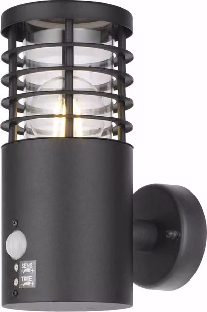 First Choice Lighting Bloom Black IP44 Outdoor Motion Sensor LED Wall Lamp – 1