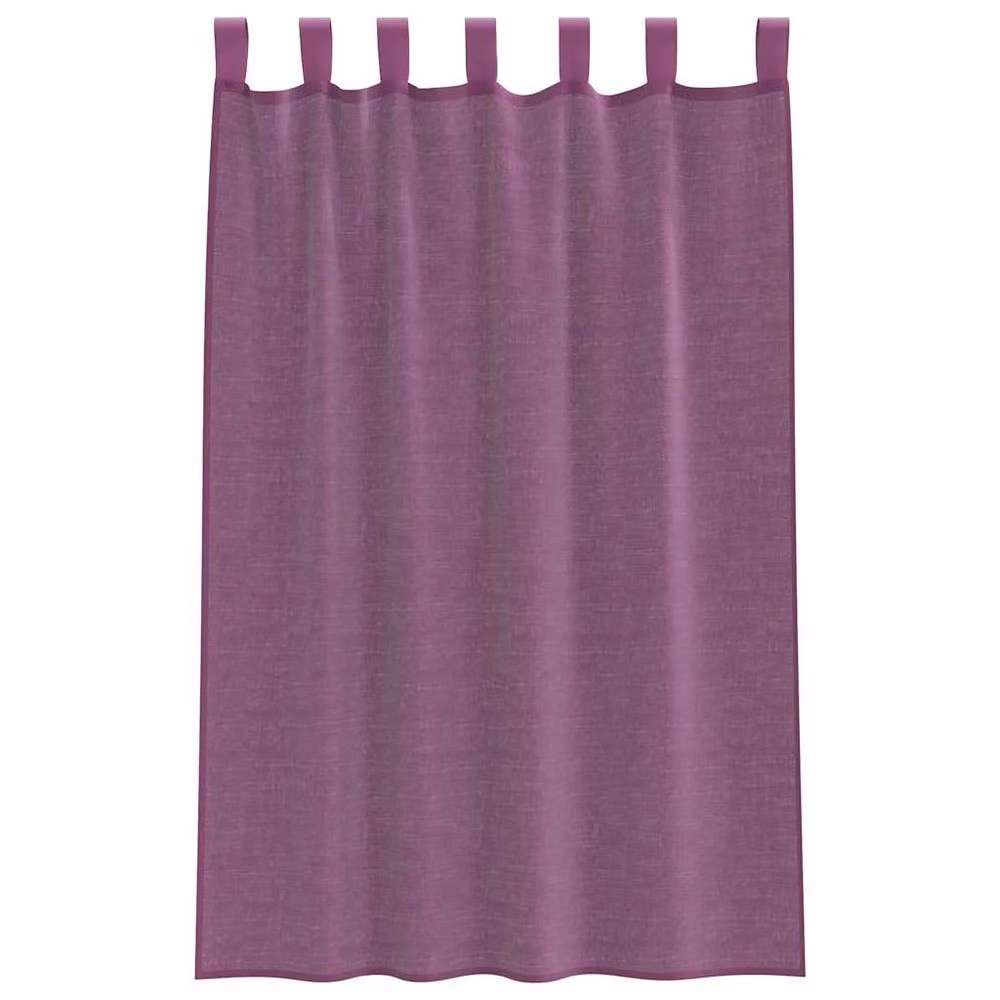 Berkfield Home Purple Voile Fabric Curtains with Tabs, 2 Pack, W: 140 cm, H: 175 cm – 3