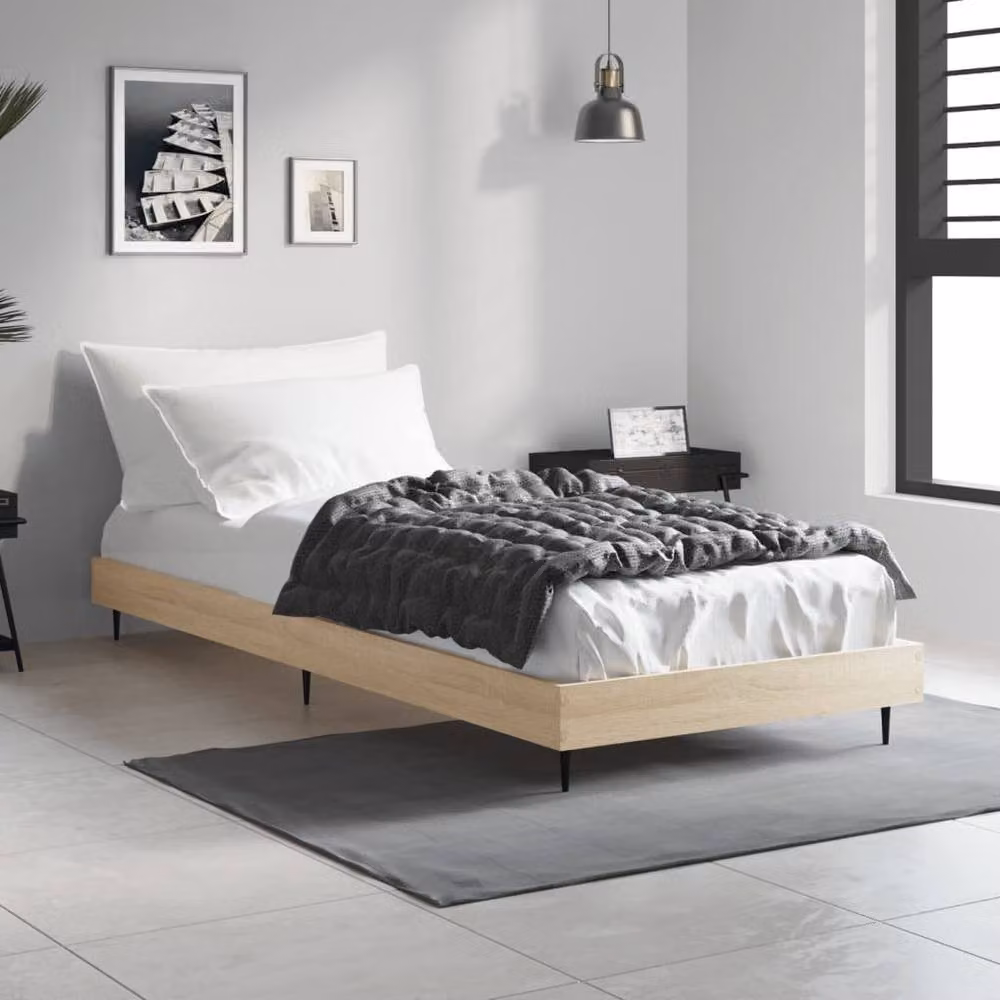 Berkfield Home Sonoma Oak Small Single Bed Frame in Light Brown – 2