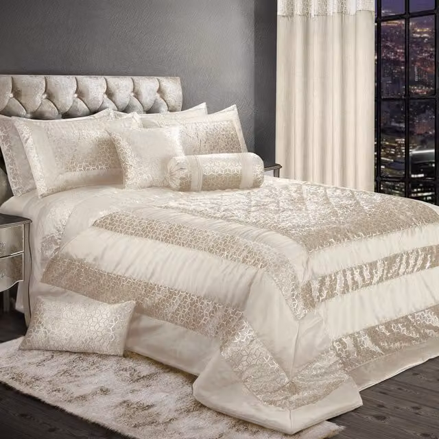 Intimates Vera Polyester Bedspread in Beige and Yellow