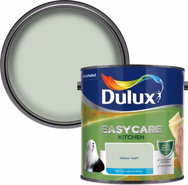 Dulux Easycare Kitchen Matt Paint in Willow Tree Green