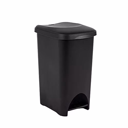 Addis Eco Made Plastic Family Kitchen Pedal Bin, 40 Litre, Black – 2