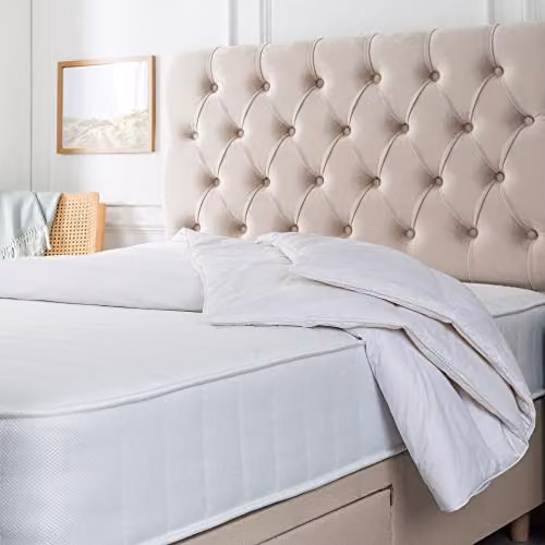 Slumberdown King Size New Wool Duvet and Pillow Set in White with Cotton Cover