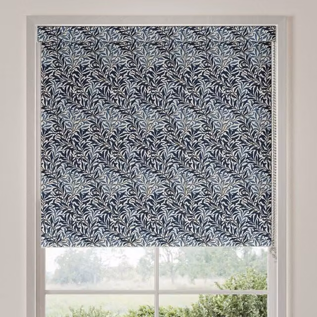 William Morris Willow Bough Translucent Made To Measure Roller Blind in Midnight Blue