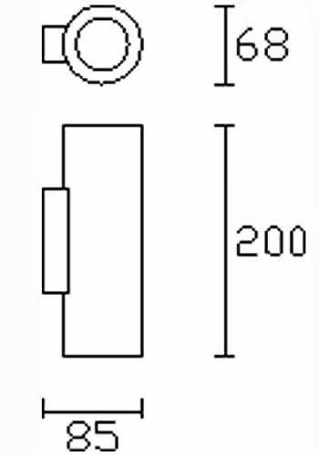 Netlighting Pipe Up & Down Wall Light, White or Black, GU10 – 1