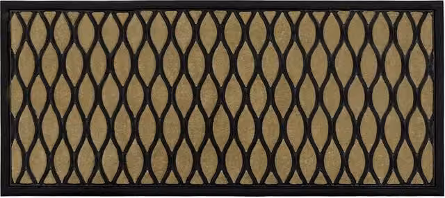 JVL Vienna Rubber Backed Scraper Doormat, Graphic Design, Beige/Sand/Brown, W: 45 cm, L: 100 cm – 1