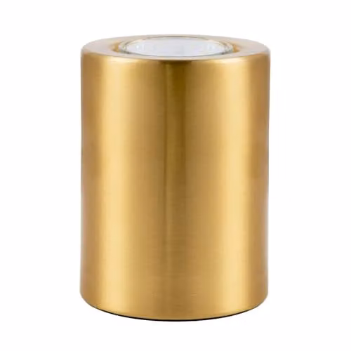 Happy Homewares Modern Gold Metal LED Tabletop Uplighter with Bulb Included, W/D/H: 11 x 9 x 9 cm – 1