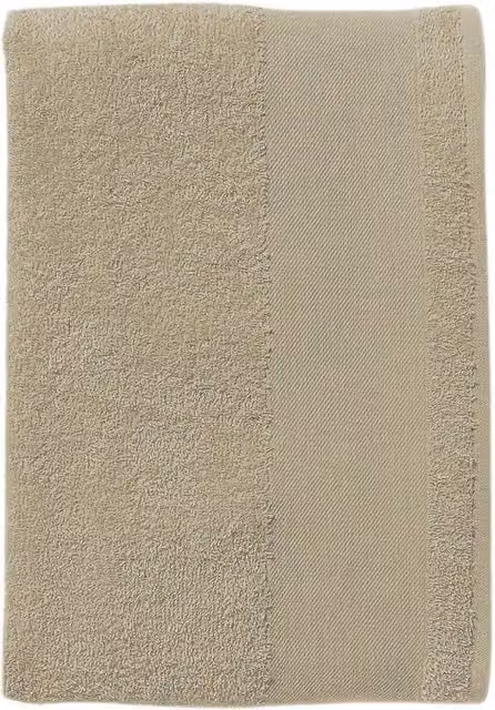 SOL'S Island 100 Cotton Terrycloth Bath Sheet in Beige with Hanging Loop